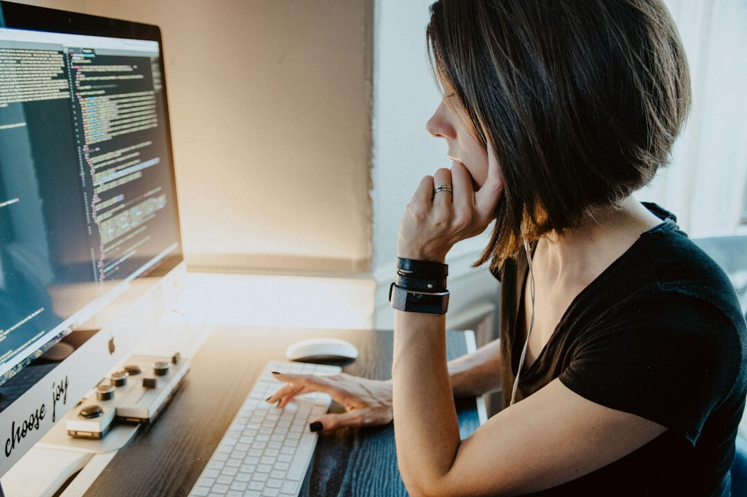 coding on computer at home